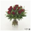Rote Rosen - Blumenstrauß mit Explorer und Eukalyptus