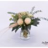 Hortensie, Rosen, Lisianthus, Eukalyptus, Pampasgras und Mohn