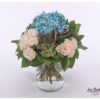 Hortensie, Veronica und Ecuador Rose Spray White Majolika
