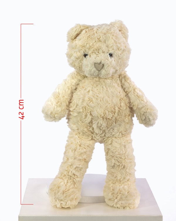 Ein kuschelweicher Begleiter in klassischem Weiß – 42 cm voller Zärtlichkeit und Wärme.