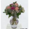 Blumenstrauß mit Nelken, Rosen, Schleierkraut, Alstroemeria und Eukalyptus – handgebunden und frisch geliefert in Gütersloh & Rheda-Wiedenbrück