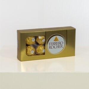 Ferrero Rocher Pralinés in goldener Geschenkbox – edle Ergänzung zum Blumenstrauß