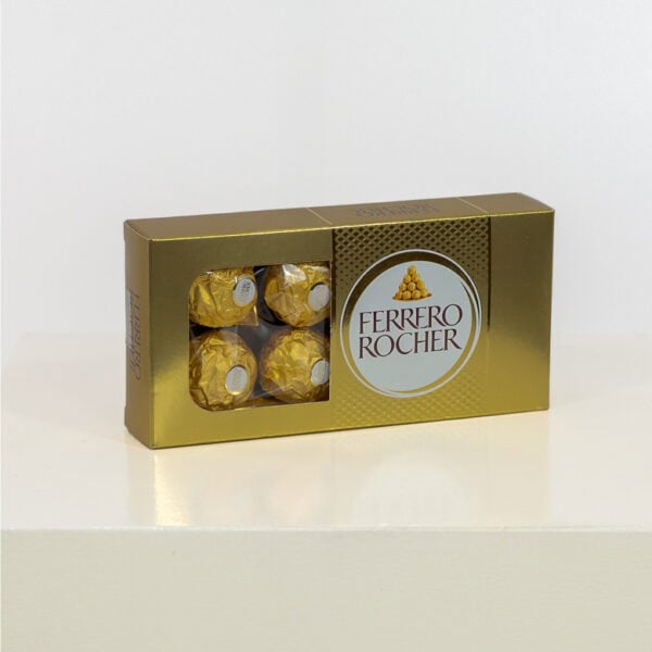 Ferrero Rocher Pralinés in goldener Geschenkbox – edle Ergänzung zum Blumenstrauß